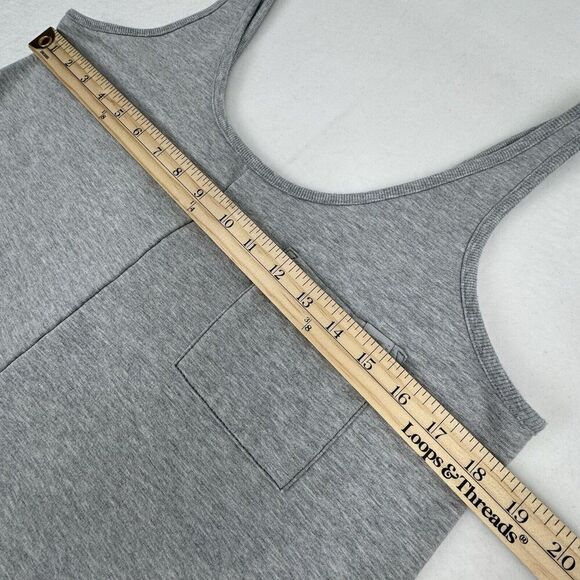 Savage X Fenty Women Wide Leg Knit Jumpsuit Sleeveless 8/10 Gray Lounge Relaxed - Picture 13 of 16